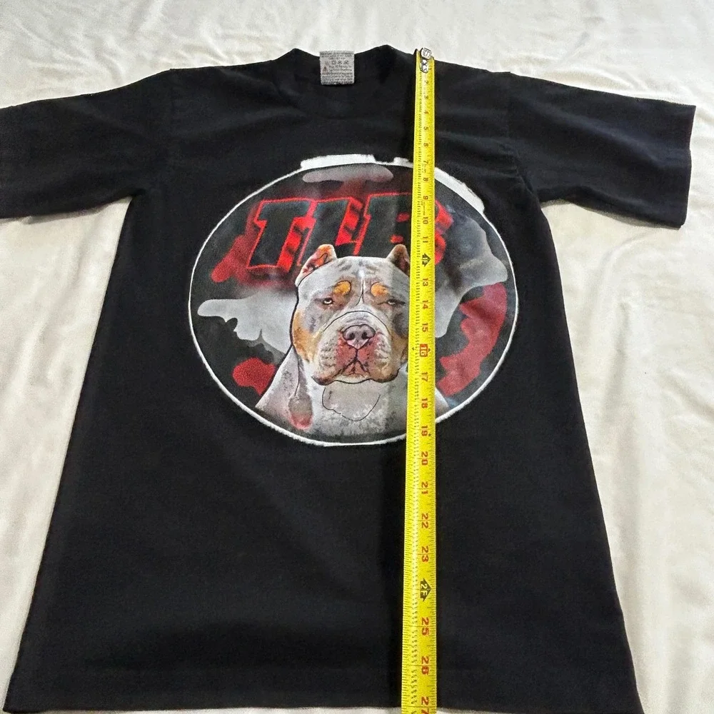 Pro 5 Super Heavy‎ Mens T-Shirt Small Black Pitbull TLB Graphic Tee Cotton S